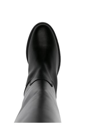 Black calf leather boots VIA ROMA 15 | 3807NERO